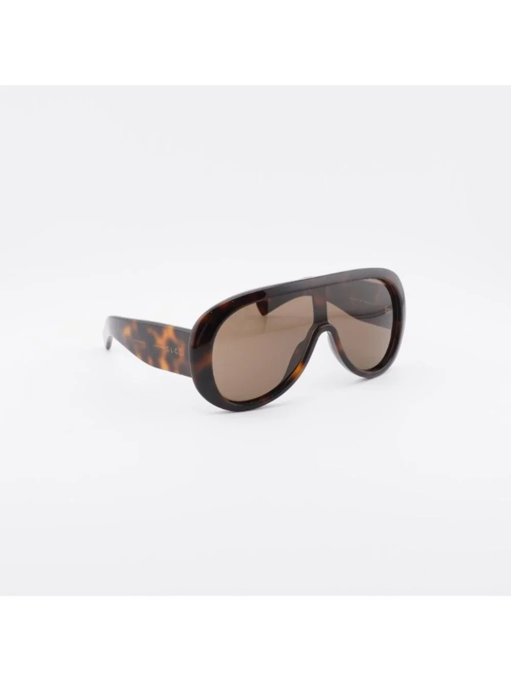 Gucci GG2164S 002 Sunglasses Havana Shield Frame, Brown Lenses